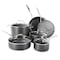 Othello 10-Piece Hard-Anodized Pots and Pans Cookware Set, Black CH-CO6 - alternate 1
